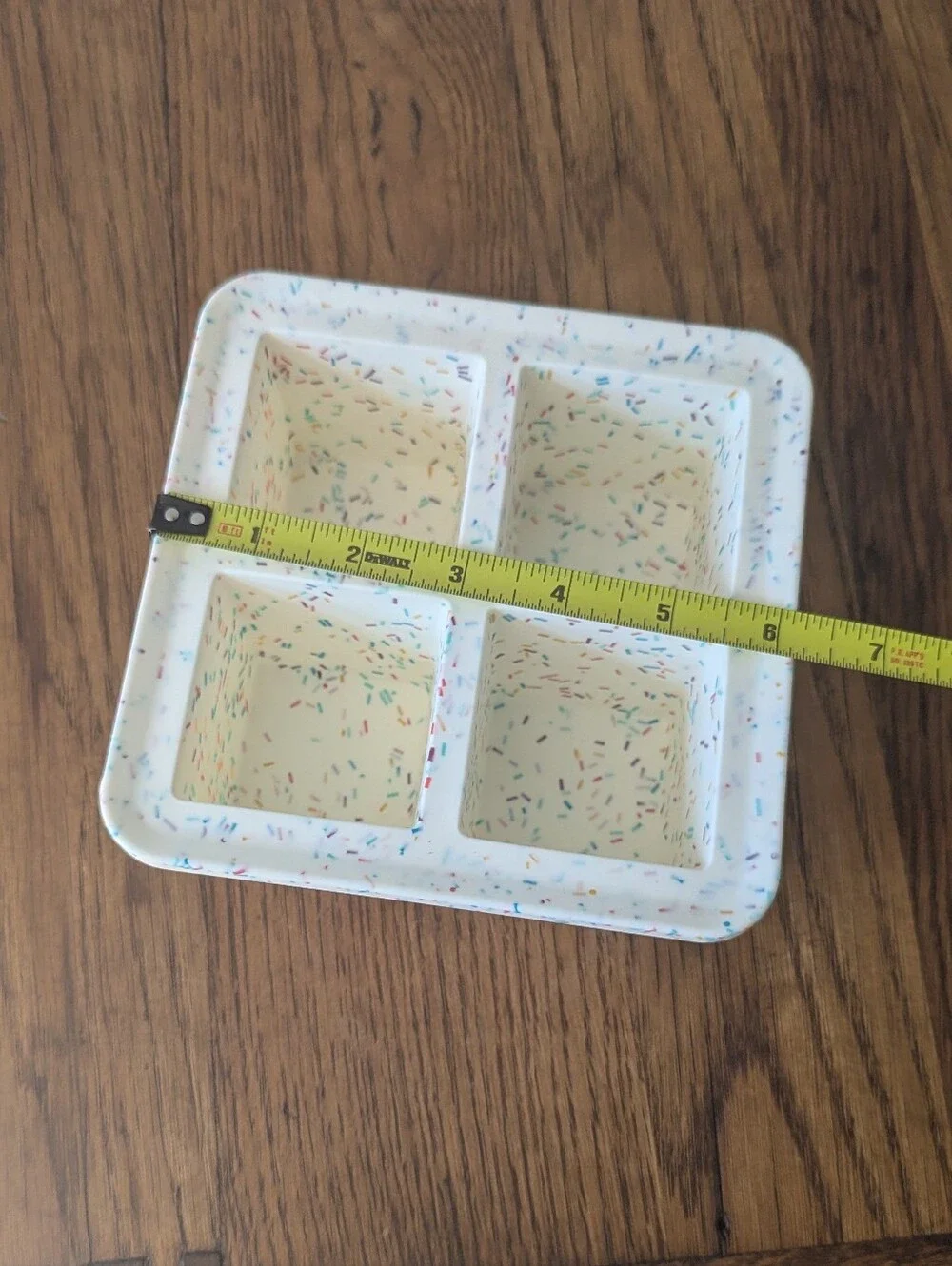 W&P Peak Extra Large Ice Cube Tray + Lid White Speckled Funfetti Silicone